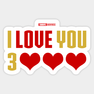 I Love You 3000 v4 (red gold flat) Sticker